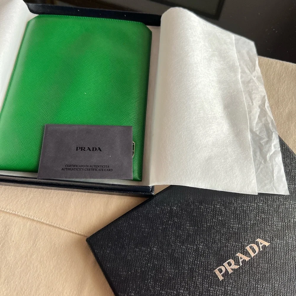 New Unused Prada Saffiano Leather Tech Case